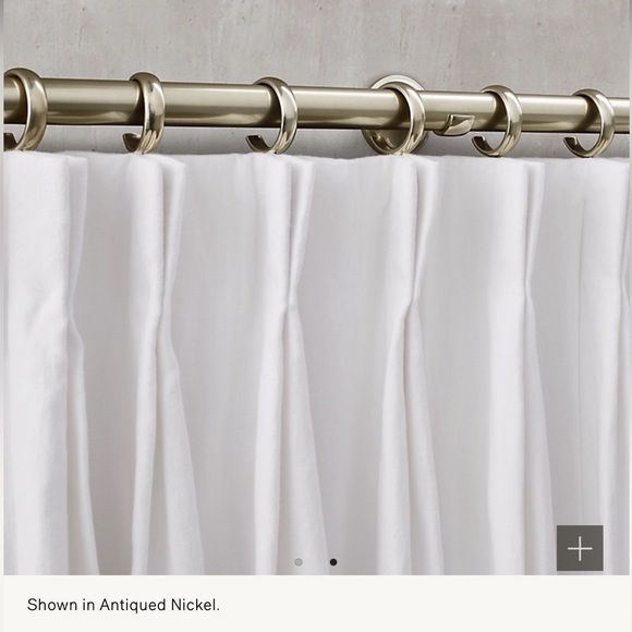 NWB Restoration Hardware Estate C-Loop Drapery Rings Large Bronze set of 7 - Picture 6 of 8